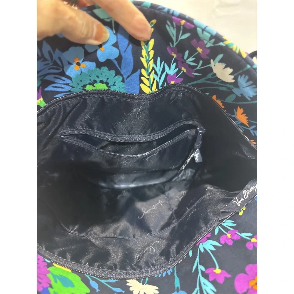 Vera Bradley Glenna Satchel Bag In Midnight Blues Pockets Shoulder Bag